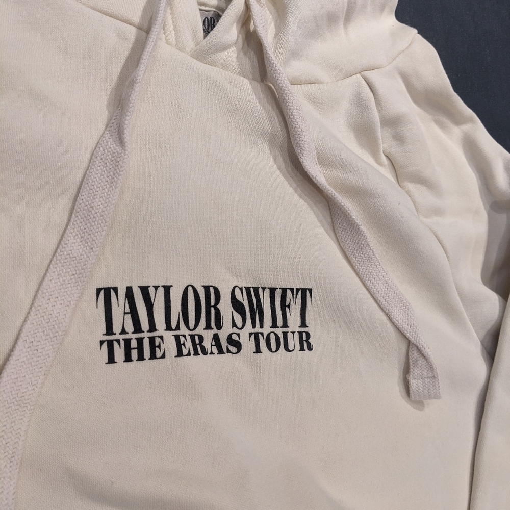 Taylor Swift Eras Tour Cream Hoodie - L